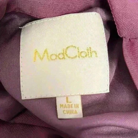 ModCloth Burgundy Neck bow tie Sleeveless Dress Size Large - Picture 10 of 11